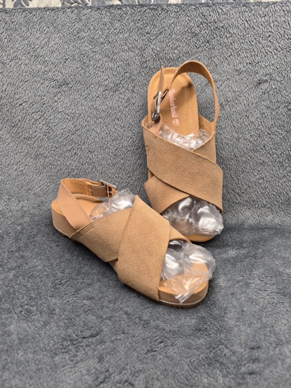 Timberland Sandal Malibu Waves Basic Backstrap Women’s 8 Beige Suede